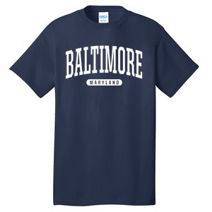 Baltimore Hoodie College Universit Y Style Md Usa Tall T-Shirt