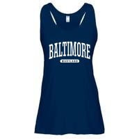 Baltimore Hoodie College Universit Y Style Md Usa Ladies Essential Flowy Tank