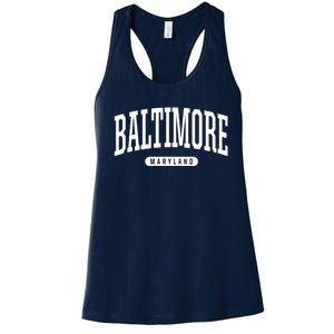 Baltimore Hoodie College Universit Y Style Md Usa Women's Racerback Tank