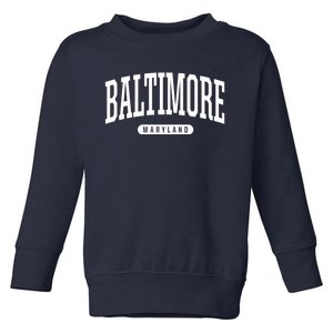 Baltimore Hoodie College Universit Y Style Md Usa Toddler Sweatshirt