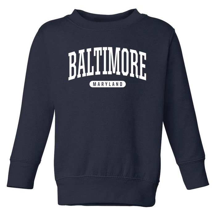 Baltimore Hoodie College Universit Y Style Md Usa Toddler Sweatshirt