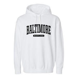 Baltimore Hoodie College Universit Y Style Md Usa Garment-Dyed Fleece Hoodie