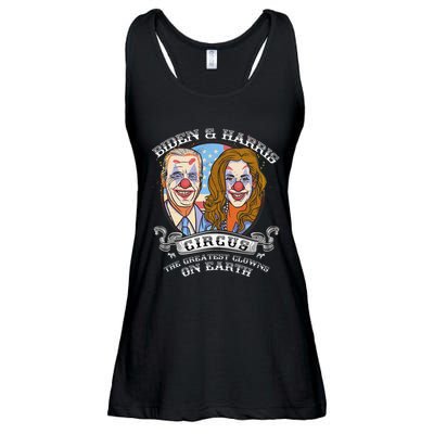 Biden Harris Circus Greatest Clowns on Earth Anti Biden Ladies Essential Flowy Tank