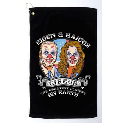 Biden Harris Circus Greatest Clowns on Earth Anti Biden Golf Towel