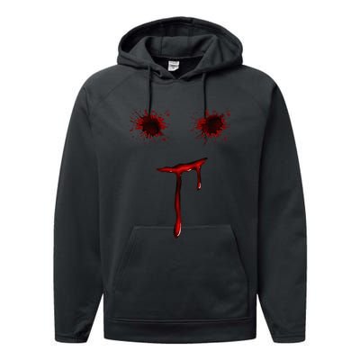 Bloody Halloween Costume Blood Splatter Smile Performance Fleece Hoodie