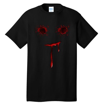 Bloody Halloween Costume Blood Splatter Smile Tall T-Shirt