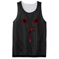 Bloody Halloween Costume Blood Splatter Smile Mesh Reversible Basketball Jersey Tank