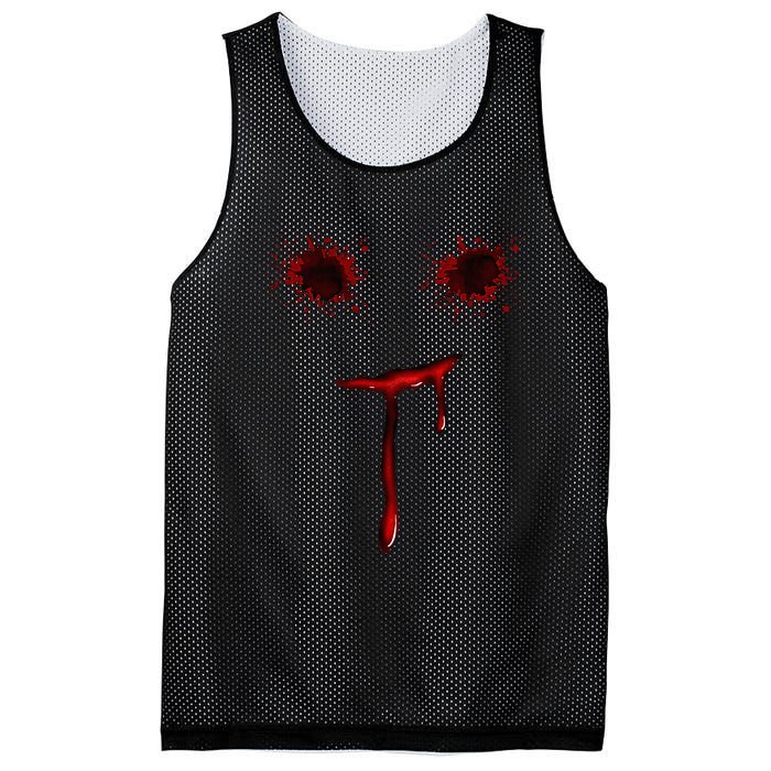 Bloody Halloween Costume Blood Splatter Smile Mesh Reversible Basketball Jersey Tank