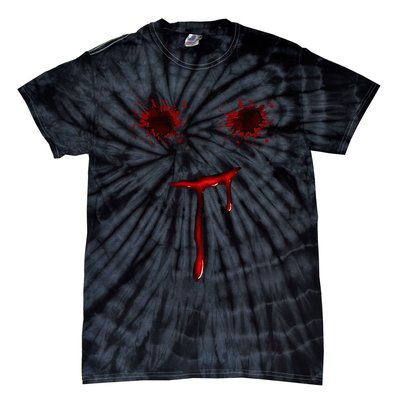 Bloody Halloween Costume Blood Splatter Smile Tie-Dye T-Shirt