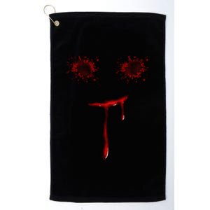 Bloody Halloween Costume Blood Splatter Smile Platinum Collection Golf Towel