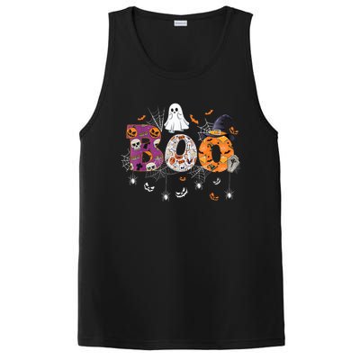 Boo Halloween Costume Spiders, Ghosts, Pumpkin & Witch Hat PosiCharge Competitor Tank