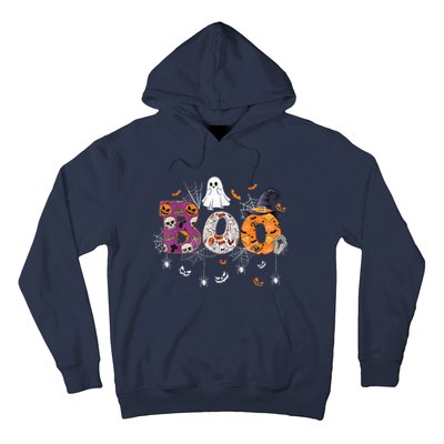 Boo Halloween Costume Spiders, Ghosts, Pumpkin & Witch Hat Hoodie