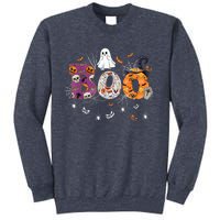 Boo Halloween Costume Spiders, Ghosts, Pumpkin & Witch Hat Sweatshirt