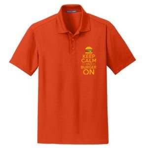 Burger Hamburger Cheeseburger Keep Calm And Burger On Great Gift Dry Zone Grid Polo