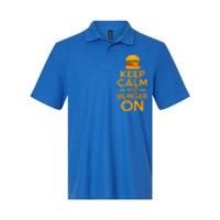 Burger Hamburger Cheeseburger Keep Calm And Burger On Great Gift Softstyle Adult Sport Polo