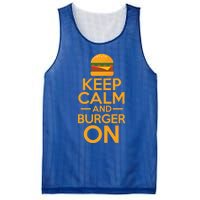 Burger Hamburger Cheeseburger Keep Calm And Burger On Great Gift Mesh Reversible Basketball Jersey Tank