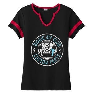 Bionic Hip Club Hip Surgery Recovery Hip Replacement Surgery Ladies Halftime Notch Neck Tee