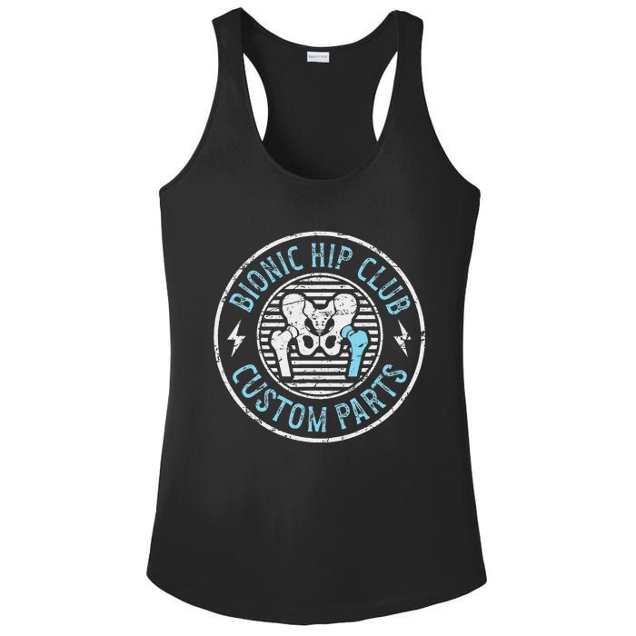 Bionic Hip Club Hip Surgery Recovery Hip Replacement Surgery Ladies PosiCharge Competitor Racerback Tank