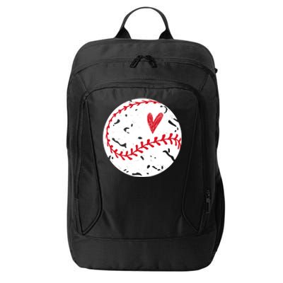 Baseball Heart Cute Vintage Sport City Backpack