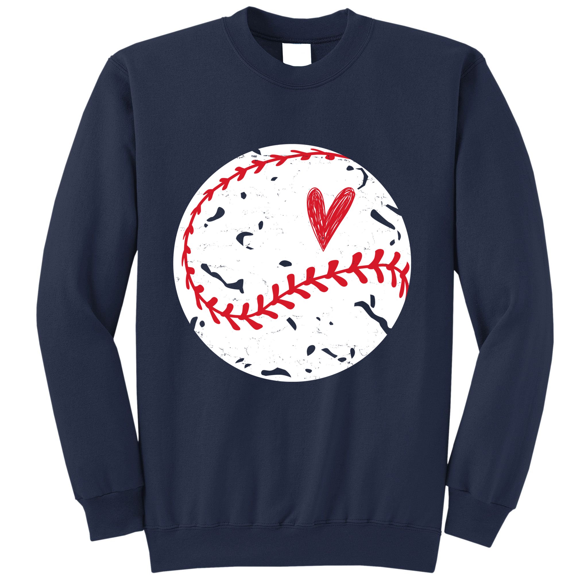 Baseball Heart Cute Vintage Sport Sweatshirt