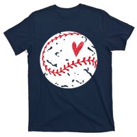 Baseball Heart Cute Vintage Sport T-Shirt