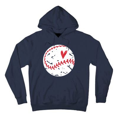 Baseball Heart Cute Vintage Sport Tall Hoodie