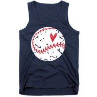 Baseball Heart Cute Vintage Sport Tank Top