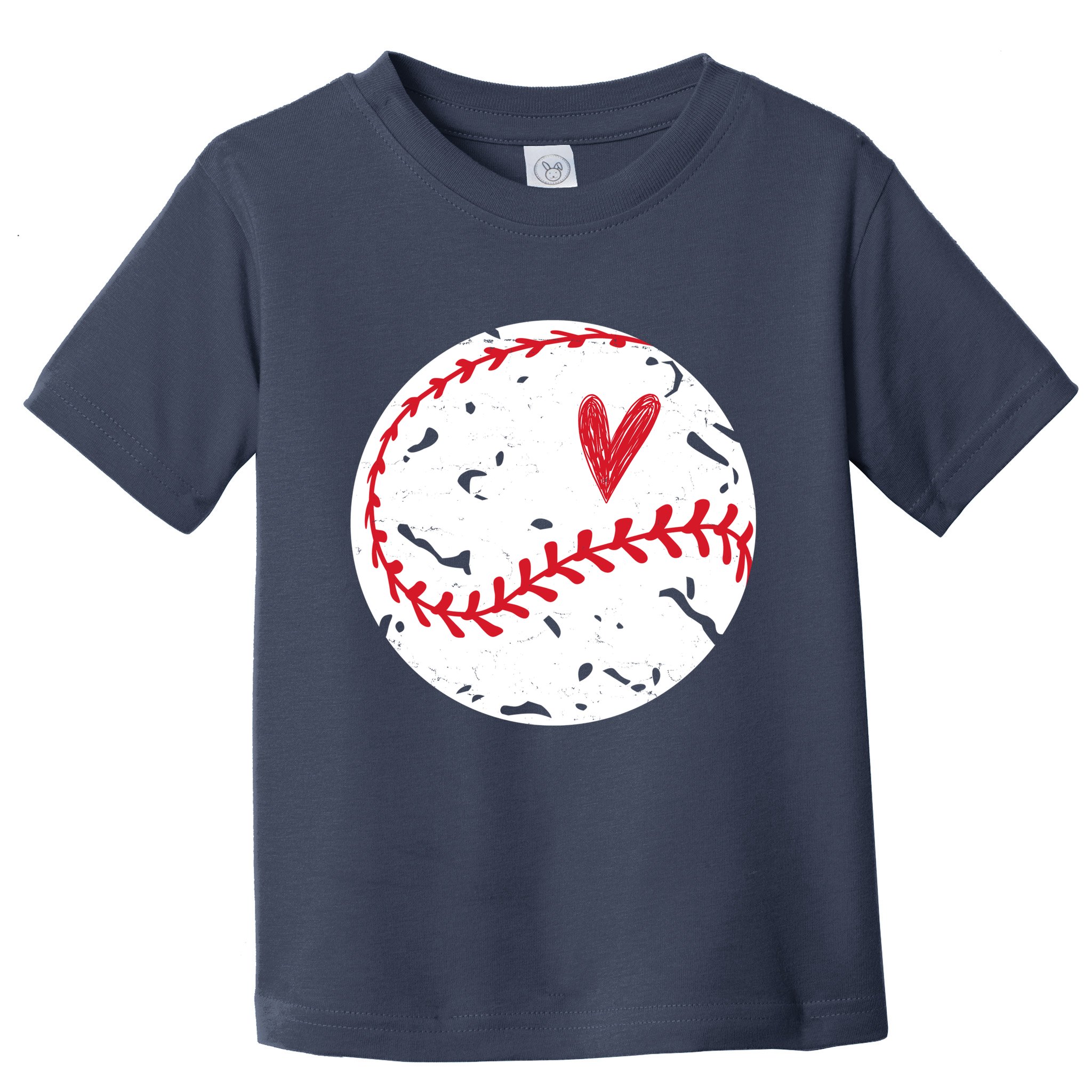 Baseball Heart Cute Vintage Sport Toddler T-Shirt