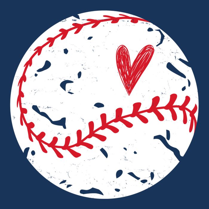 Baseball Heart Cute Vintage Sport Toddler T-Shirt