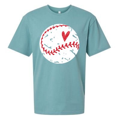 Baseball Heart Cute Vintage Sport Sueded Cloud Jersey T-Shirt