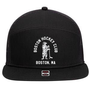 Boston Hockey Club Boston Ma 7 Panel Mesh Trucker Snapback Hat