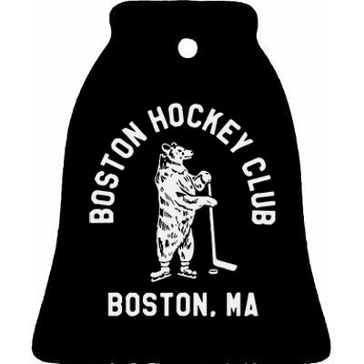 Boston Hockey Club Boston Ma Ceramic Bell Ornament