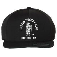 Boston Hockey Club Boston Ma Wool Snapback Cap