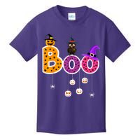 Boo Halloween Costume Spiders Ghosts Pumkin & Witch Hat Kids T-Shirt