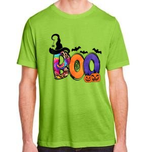 Boo Halloween Costume Spiders Ghosts Pumkin & Witch Hat Adult ChromaSoft Performance T-Shirt