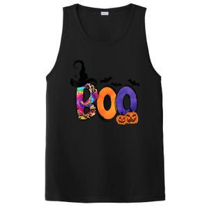 Boo Halloween Costume Spiders Ghosts Pumkin & Witch Hat PosiCharge Competitor Tank