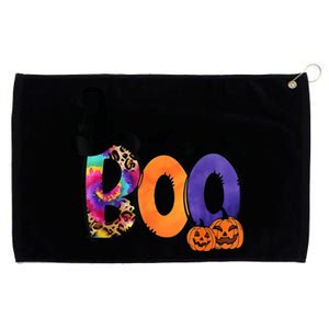 Boo Halloween Costume Spiders Ghosts Pumkin & Witch Hat Grommeted Golf Towel