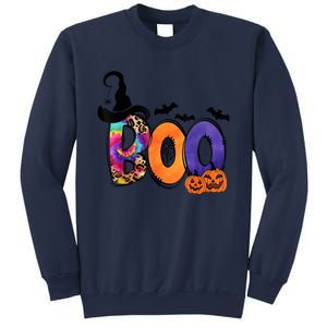 Boo Halloween Costume Spiders Ghosts Pumkin & Witch Hat Sweatshirt