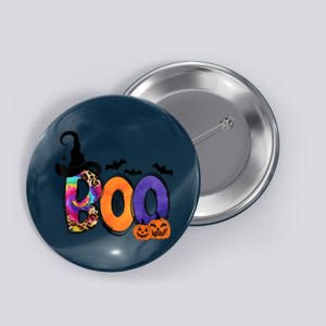 Boo Halloween Costume Spiders Ghosts Pumkin & Witch Hat Button