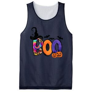 Boo Halloween Costume Spiders Ghosts Pumkin & Witch Hat Mesh Reversible Basketball Jersey Tank