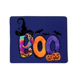 Boo Halloween Costume Spiders Ghosts Pumkin & Witch Hat Mousepad