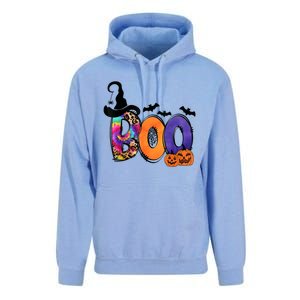 Boo Halloween Costume Spiders Ghosts Pumkin & Witch Hat Unisex Surf Hoodie