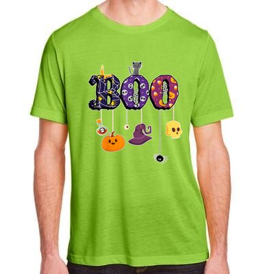 Boo Halloween Costume Spiders Ghosts Pumkin & Witch Hat Adult ChromaSoft Performance T-Shirt