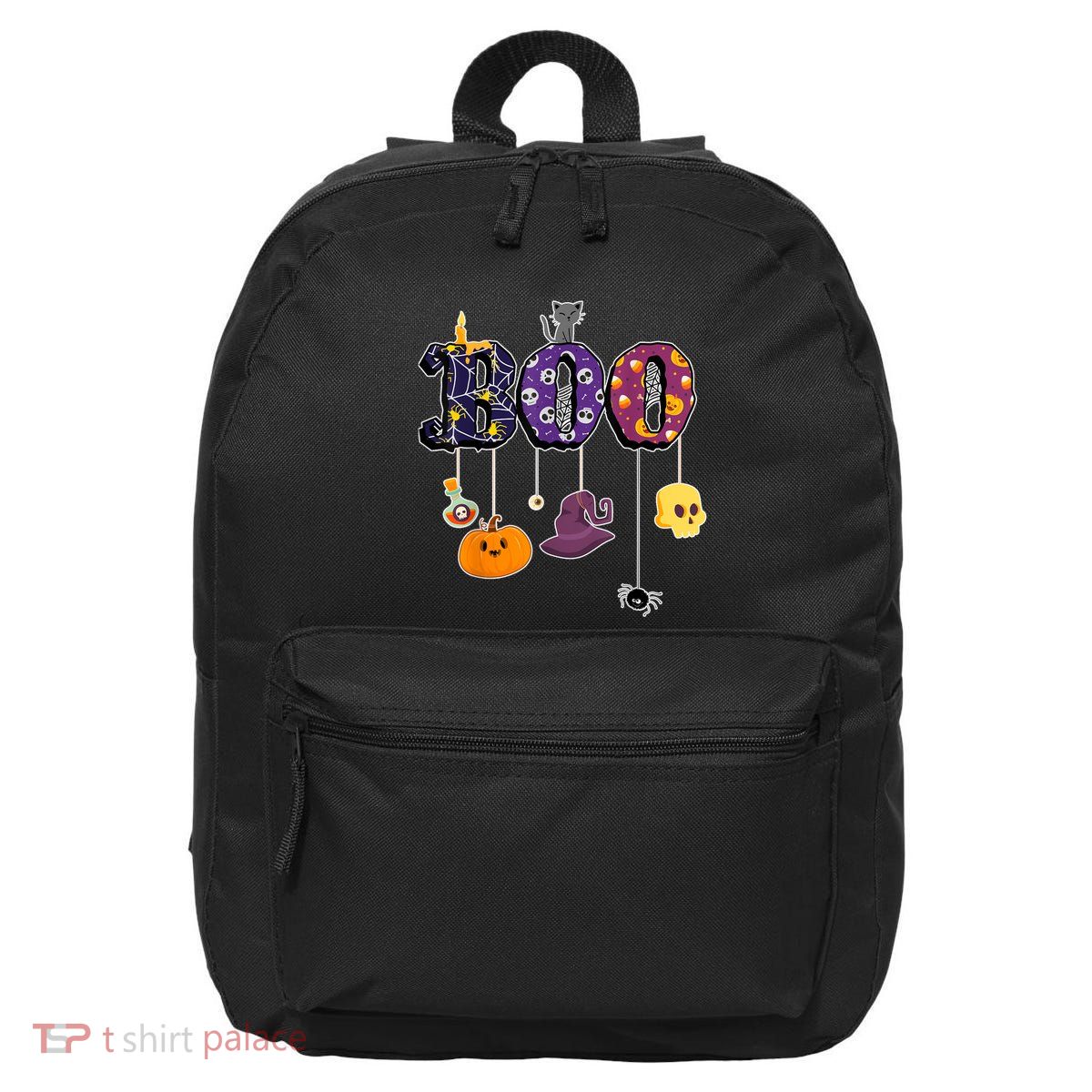 Boo Halloween Costume Spiders Ghosts Pumkin & Witch Hat 16 in Basic Backpack