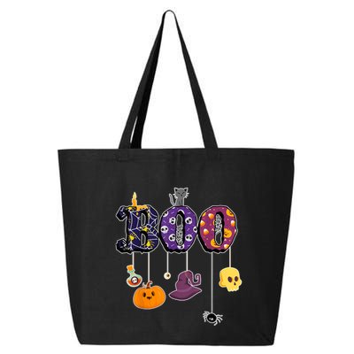 Boo Halloween Costume Spiders Ghosts Pumkin & Witch Hat 25L Jumbo Tote
