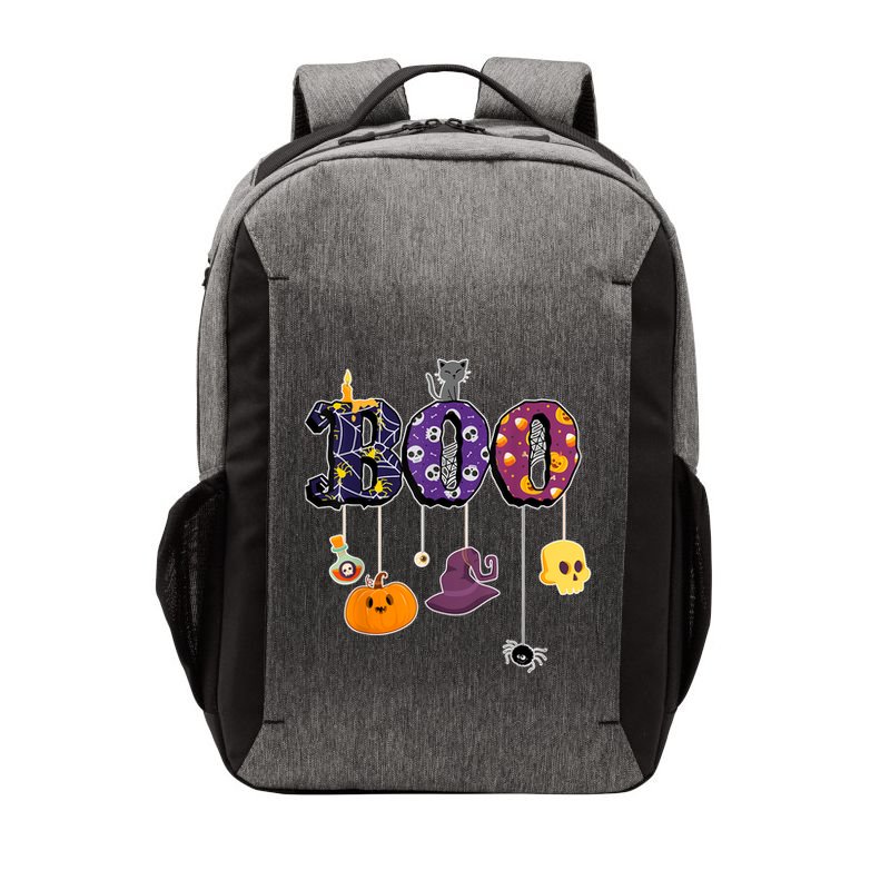 Boo Halloween Costume Spiders Ghosts Pumkin & Witch Hat Vector Backpack