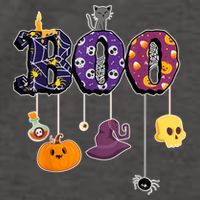 Boo Halloween Costume Spiders Ghosts Pumkin & Witch Hat Vector Backpack