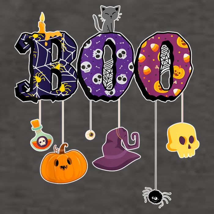Boo Halloween Costume Spiders Ghosts Pumkin & Witch Hat Vector Backpack