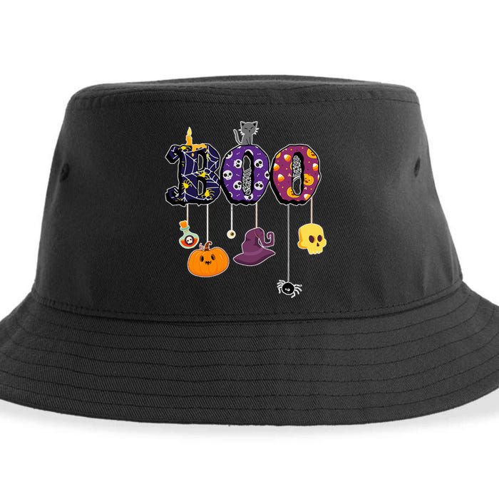 Boo Halloween Costume Spiders Ghosts Pumkin & Witch Hat Sustainable Bucket Hat