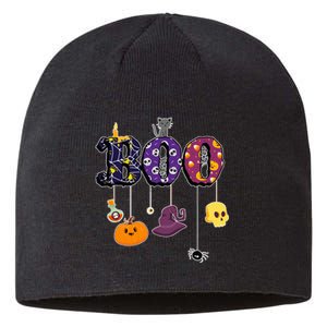 Boo Halloween Costume Spiders Ghosts Pumkin & Witch Hat Sustainable Beanie